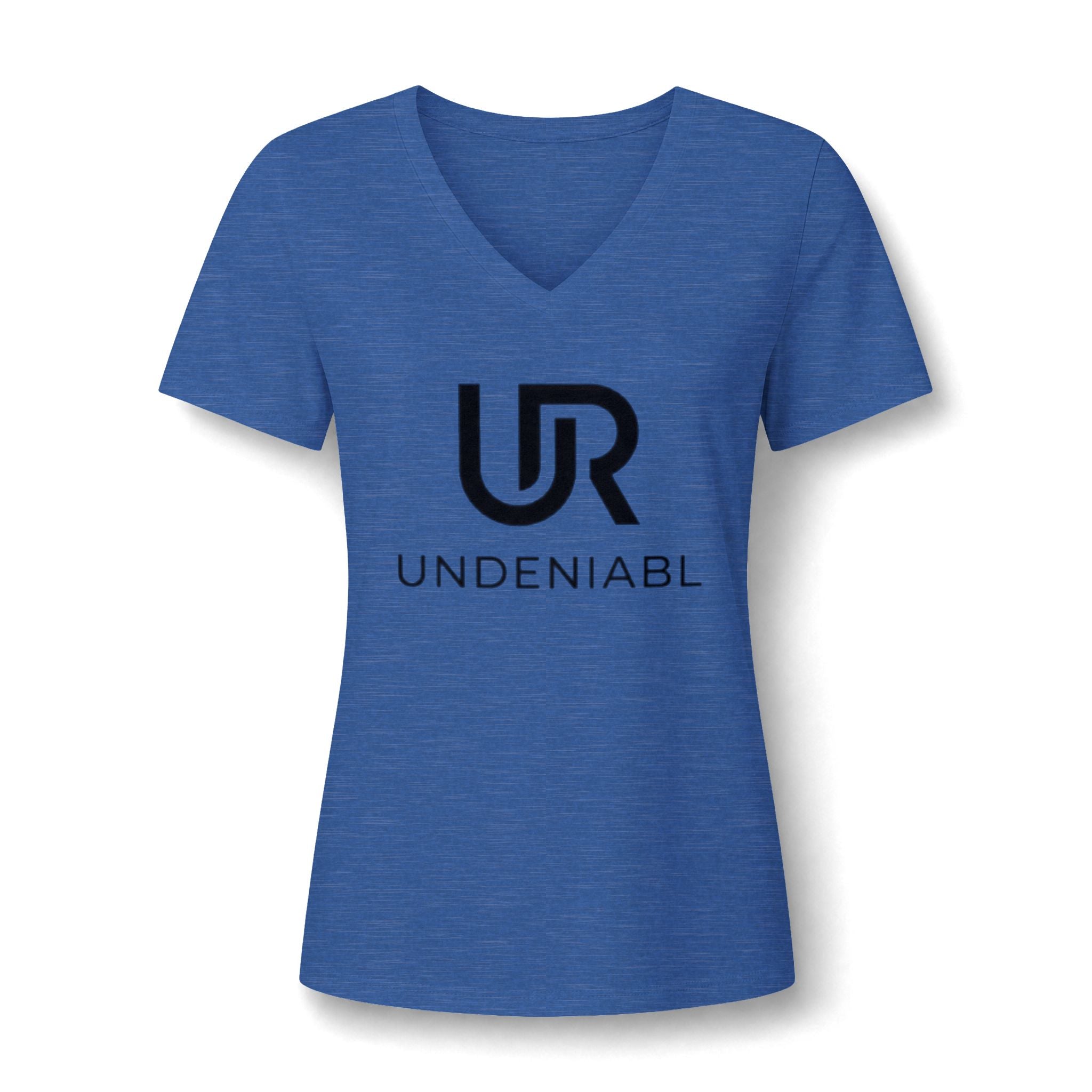 Undeniabl Logo Women's V‑Neck Tee — Minimalist Motivational Graphic Shirt