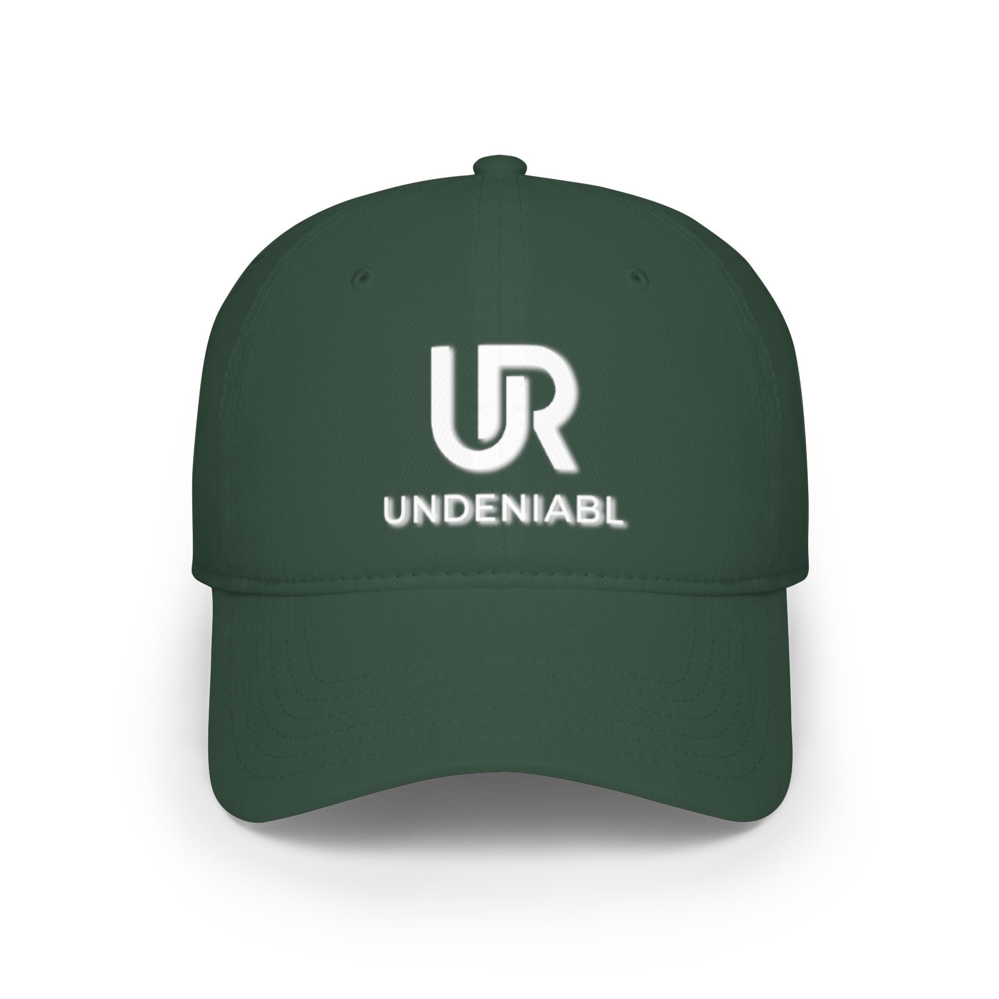 Undeniabl UR Logo Baseball Cap — Low Profile Red Embroidered Hat