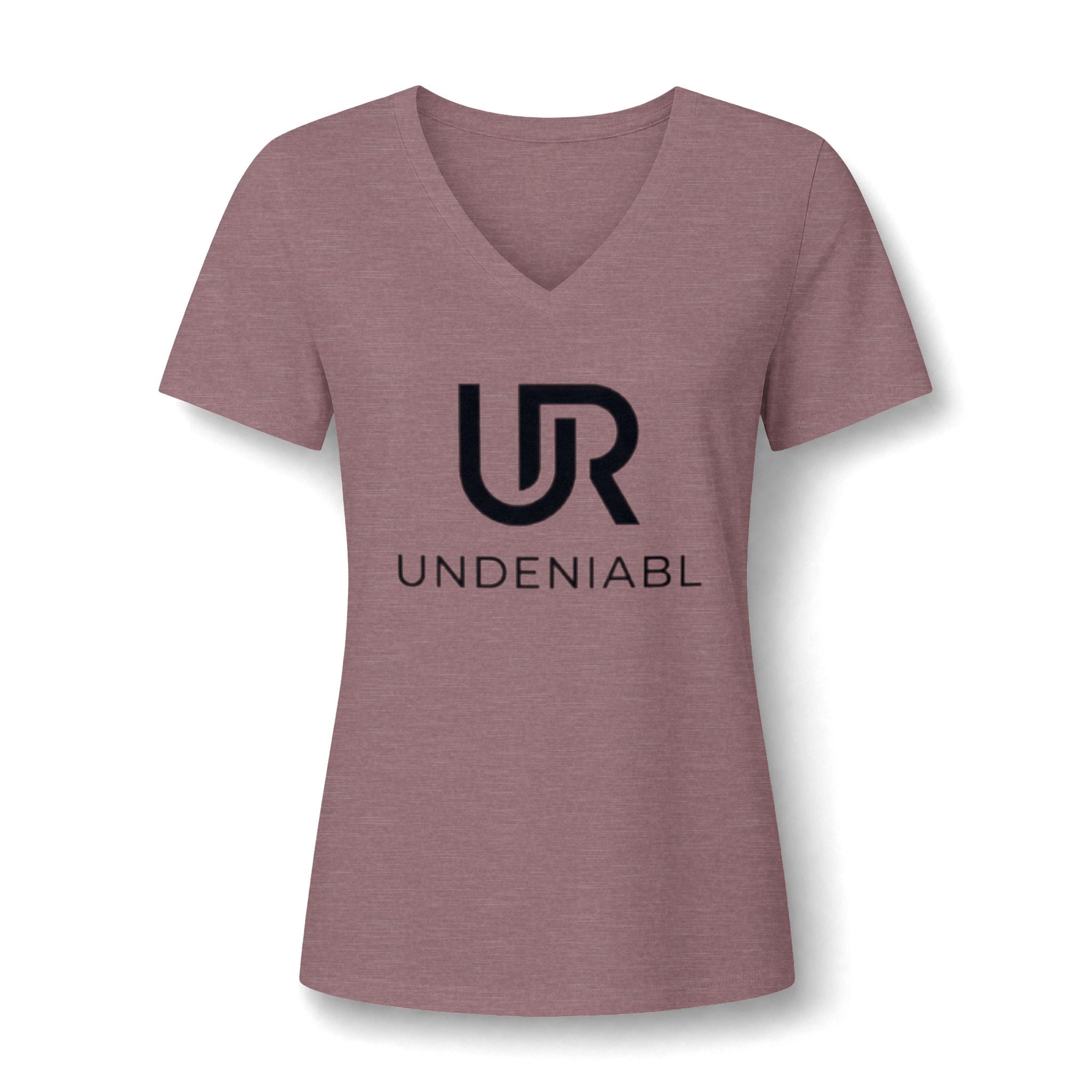 Undeniabl Logo Women's V‑Neck Tee — Minimalist Motivational Graphic Shirt