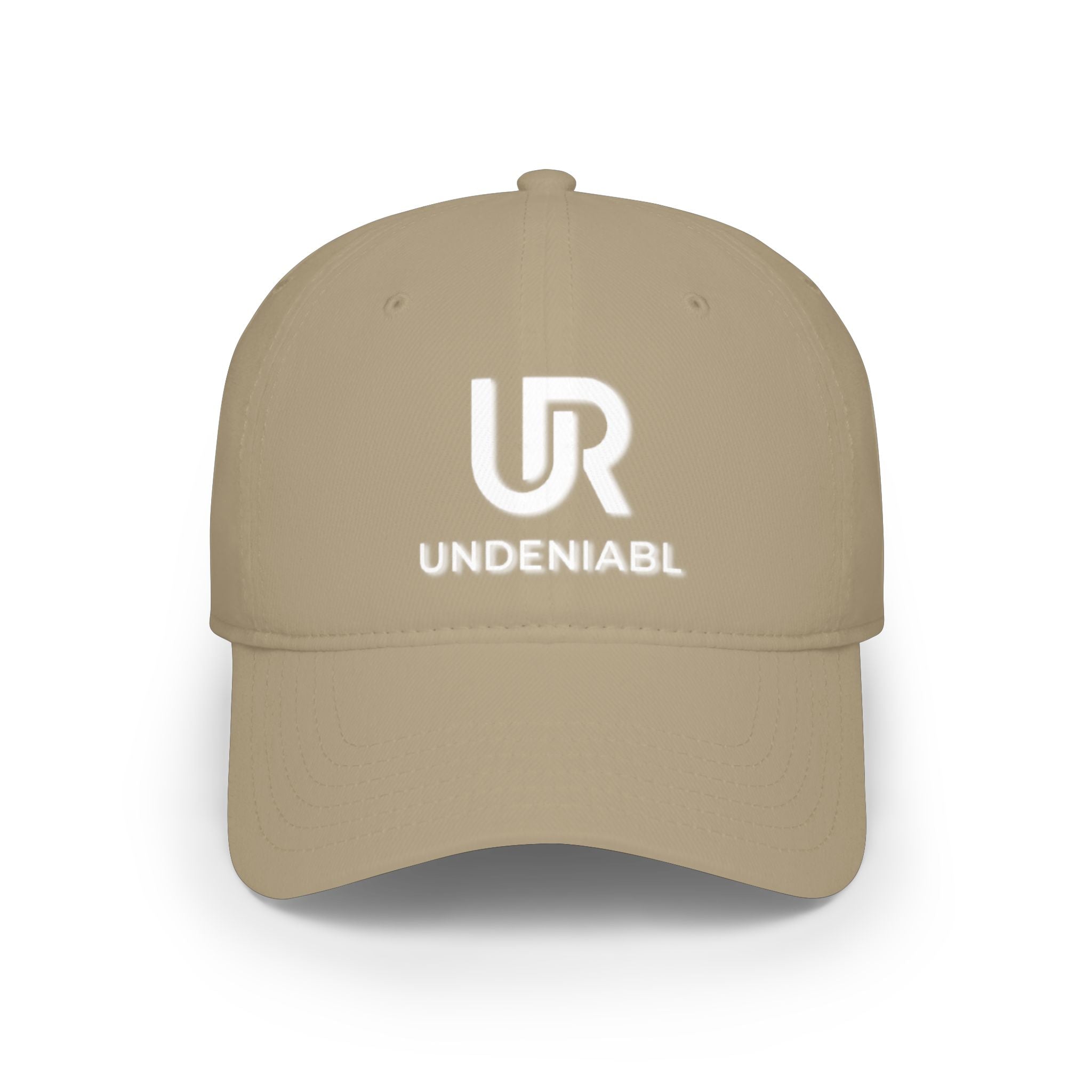 Undeniabl UR Logo Baseball Cap — Low Profile Red Embroidered Hat
