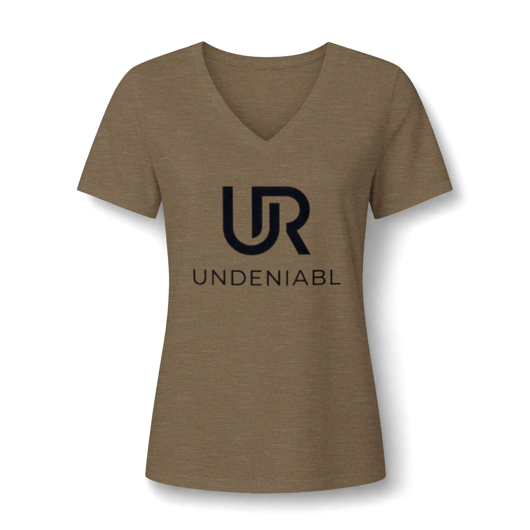 Undeniabl Logo Women's V‑Neck Tee — Minimalist Motivational Graphic Shirt