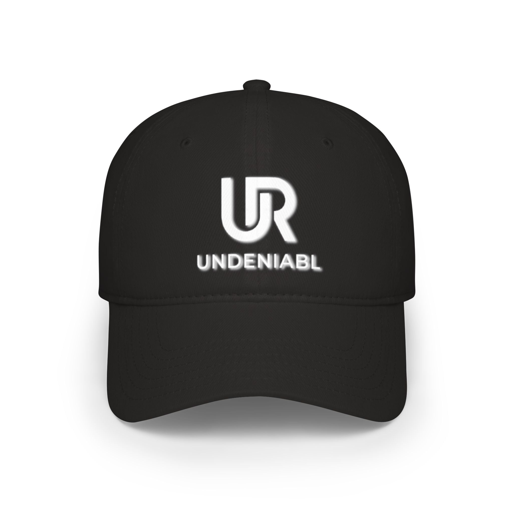 Undeniabl UR Logo Baseball Cap — Low Profile Red Embroidered Hat