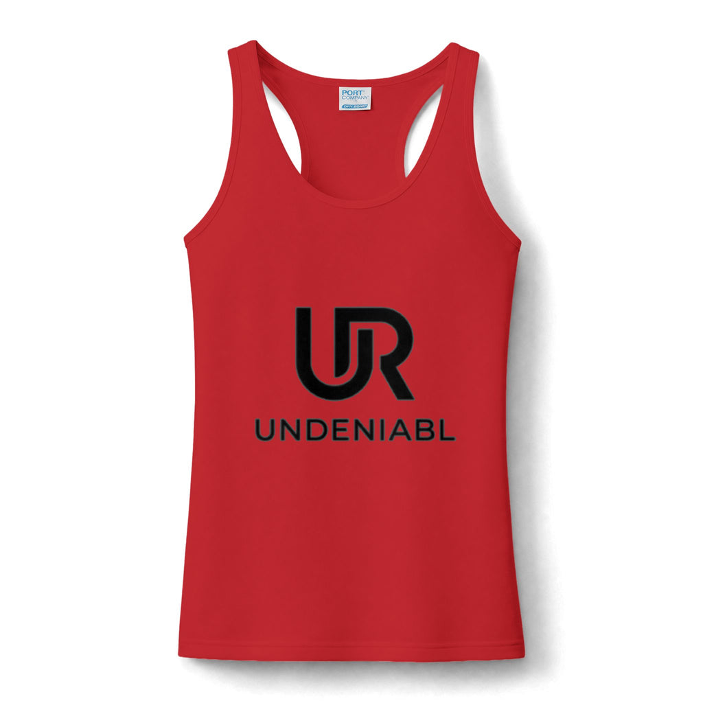 Undeniabl Women's Performance Tank Top — Bold Floral Graphic Racerback Fitness Shirt